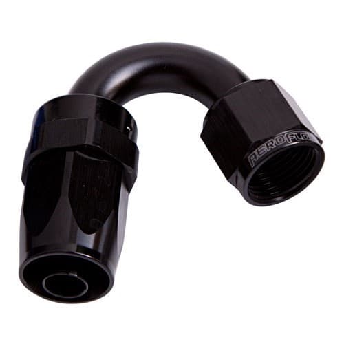 -8AN Taper Series 150 Degree Hose End Black