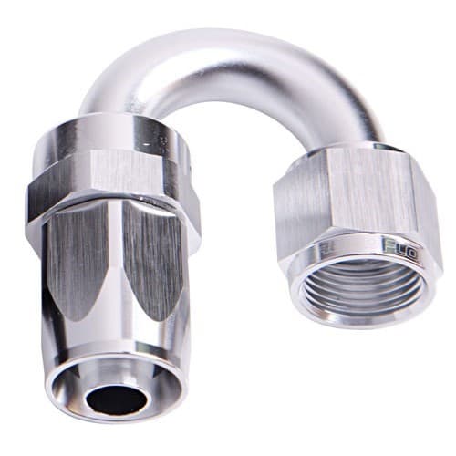 -4AN Taper Series 180 Degree Hose End Silver