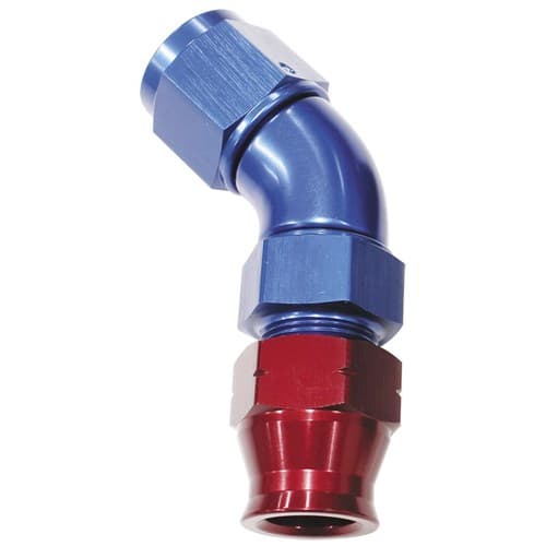 3/8" Tube 45 Deg Female -6AN Blue Swivel Nut with Olive