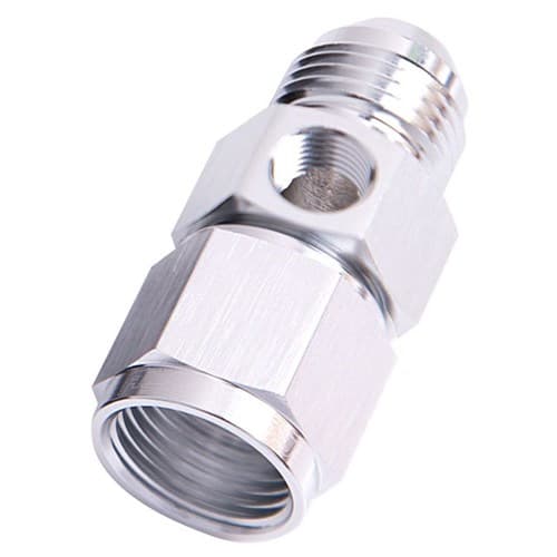 Straight Female - Male -6AN Silver with 1/8" NPT Port