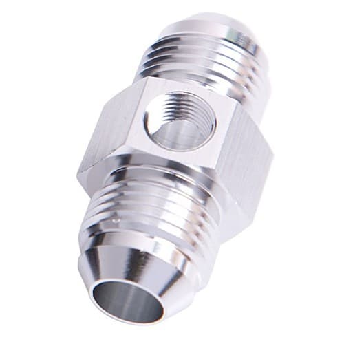 Straight Male - Male -16AN Silver with 1/8" NPT Port