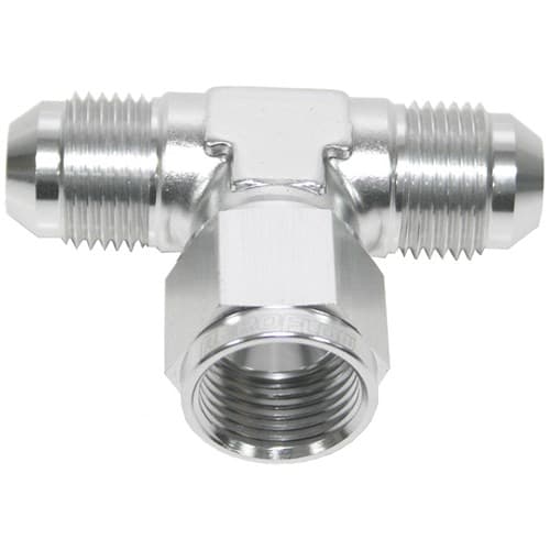 AN Tee -4AN Female Nut Silver Swivel Nut on Side