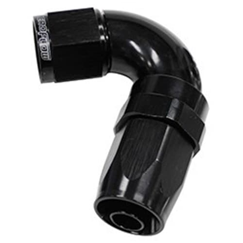120 Deg Hose End -04AN Black Full Flow Taper Style