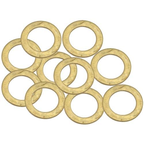 Brass Crush Washer Metric M11 11mm ID Suit -4AN 7/16" 10 Pac