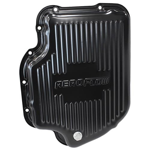 TH400 Deep Transmission Pan Black W/ Drain Plug 3" Deep