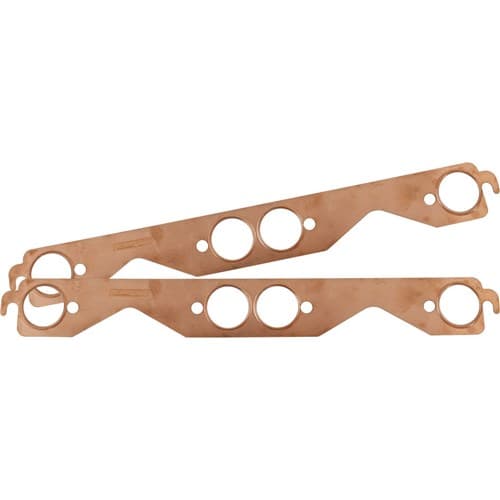 SBC Round Exhaust Gaskets Copper Embossed 350 Chev Smallpair Aeroflow - Af 1854-1204