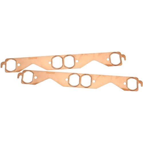 SBC Oval Exhaust Gaskets Copper Embossed 350 Chev Smallpair Aeroflow - Af 1854-1214