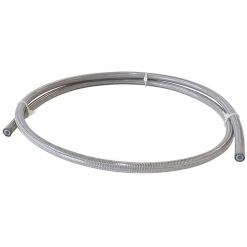 SS Teflon Braided Hose -3AN CC1M Silver 3.5mm ID 6.3mm OD