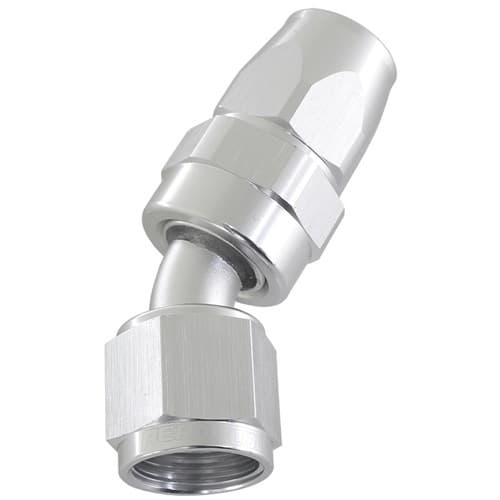 Alloy 30 Deg Hose End -3AN Silver Swivel Nut Suit Teflon