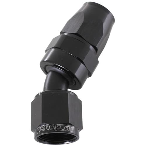 Alloy 30 Deg Hose End -10AN Black Swivel Nut Suit Teflon