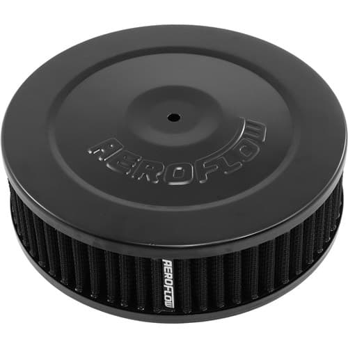 7" x 2" Air Cleaner Assy 5-1/8" Flat Base Black, Cotton Aeroflow - Af 2251-1320