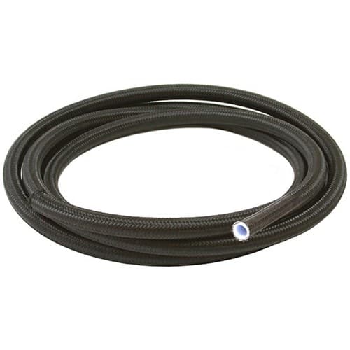 Black Braided Teflon Hose -6AN15M S/S 8.1mm ID 10.9mm OD