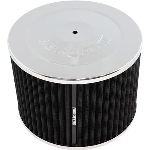 7" x 5" Air Cleaner Assy 5-1/8" Flat Base Chrome Cotton Aeroflow - Af 2851-1340