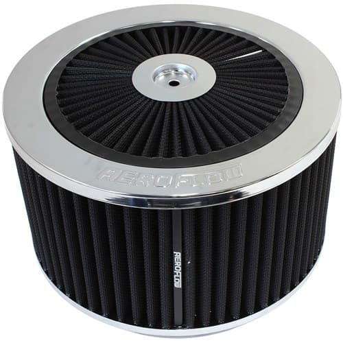 9" x 5" Full Flow Air Cleanerassembly 5-1/8" Chrome Cotton