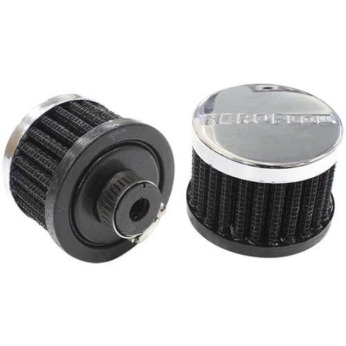 3/8" Univ Clamp on Filter 2" O.D,1-1/2" H,CHROME Top