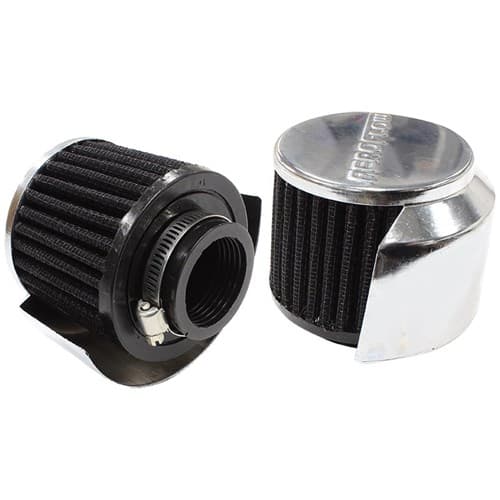 1-3/8" Breather Filter WTH Shield 3"O.D 2-1/2H Chrome Top