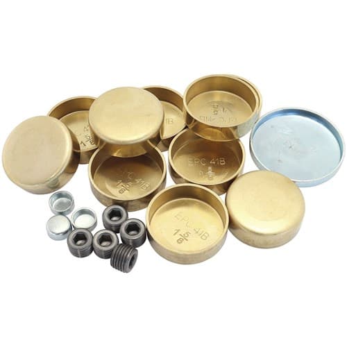 SBC 350 400 Welsh Plug Kit Chevy SB Brass