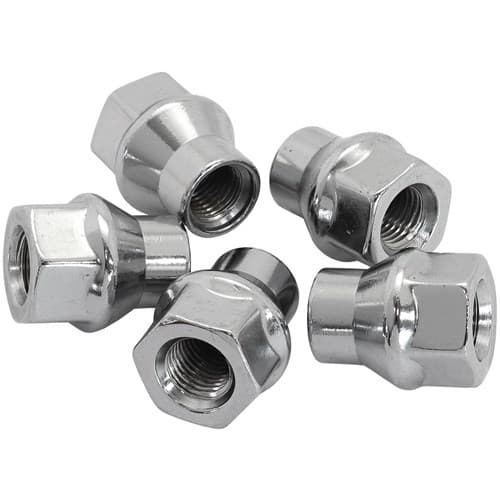 Conical Et Open Nuts 1/2 Chrome 1/2-20" Wheel (5)