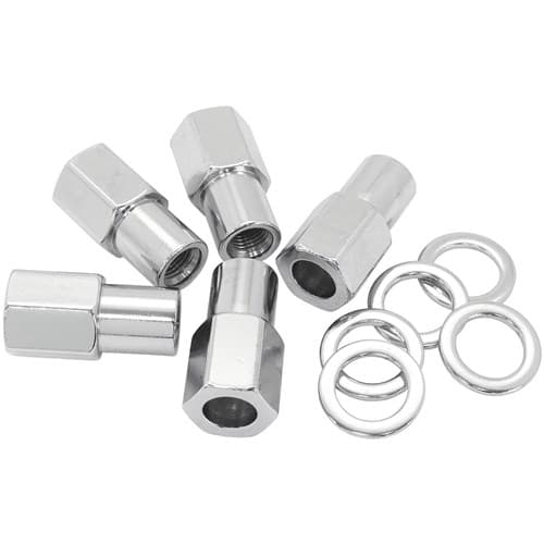0.750 Shank Open Nuts 1/2 Chrome 1/2-20" Wheel (5)