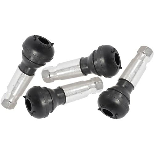 Rubber Pull Thru Valve Stems 4 Pack Chrome 7/16" Hole