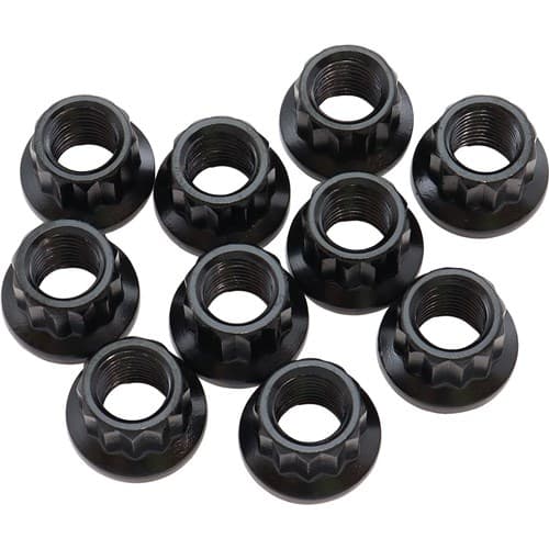 M11 x 1.25 Nut 20.8mm Head 14M 10 Pack M11x1.25 12 Point Head 8740 Aeroflow - Af 34-05-0010