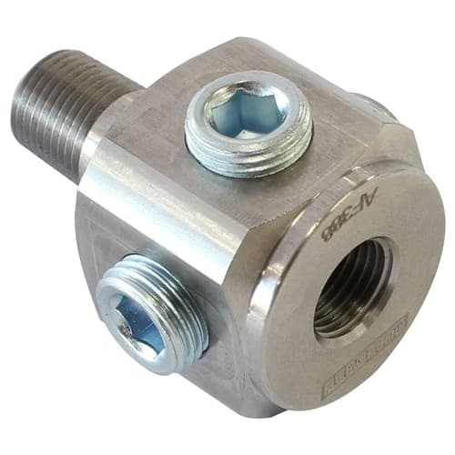 1/8" BSP to NPT Block Adapter 1 X Male to 5 X Female Tee