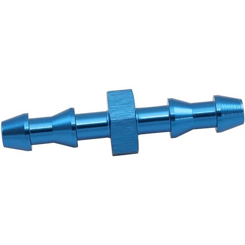 4mm Push Lock Barb Joiner Blue 5/32" Male to Male Barb