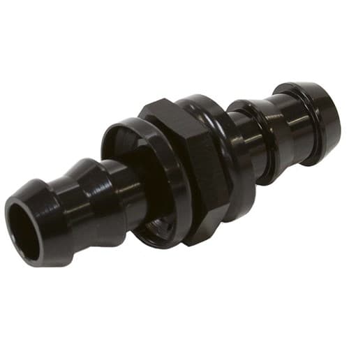-8 Push Lock Barb Joiner Black 1/2" Male to Male Barb
