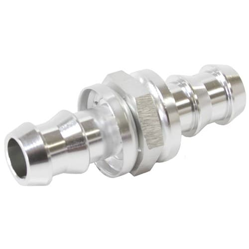 -8 Push Lock Barb Joiner Silver 1/2" Male to Male Barb