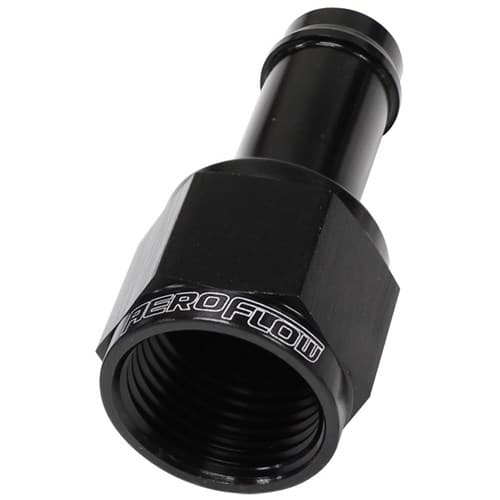 Female -6AN to 5/16" Barb Black with Tube Nut