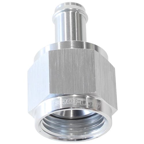Female -8AN to 5/16" Barb Silver with Tube Nut