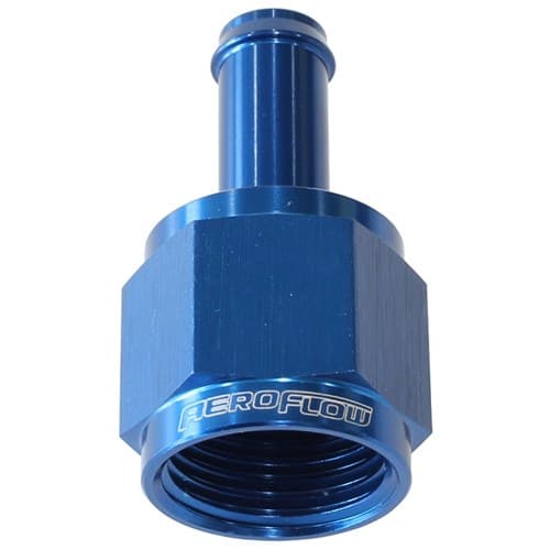 Female -8AN to 3/8" Barb Blue with Tube Nut