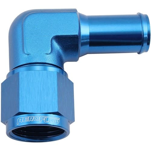 Female -10AN 90deg to 5/8 Barbblue Swivel Nut