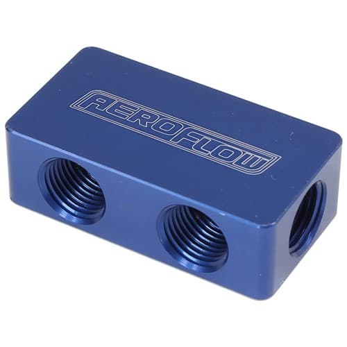 Compact Distribution Block 2 in, 4 Out All Ports 1/8" NPT (AF456-02-04)