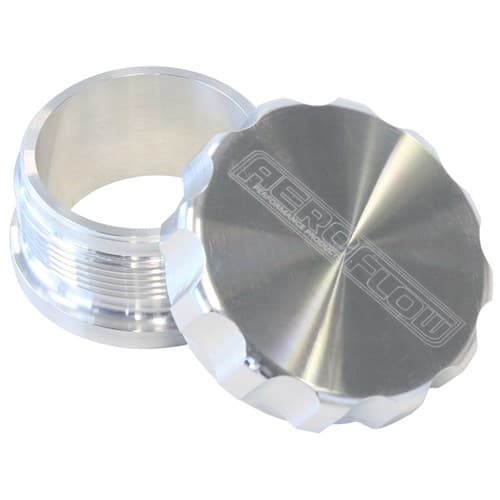 2" Alum Weld Bung and Cap Raw Alloy Finish