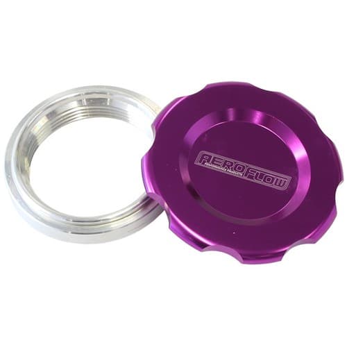 2" Weld Bung and Purple Cap Low Profile Female Weld-On