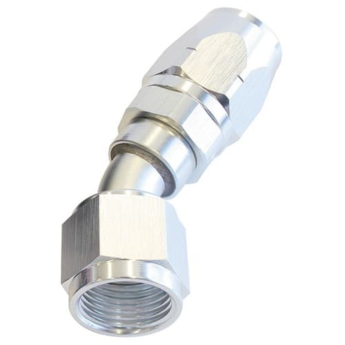 Alloy 30 Deg Hose End -4AN Silver Cutter Style Ful Swivel