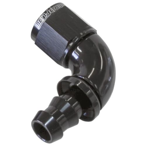-12AN 90 Deg Full Flow Push Loblack Full Flow Push Lock