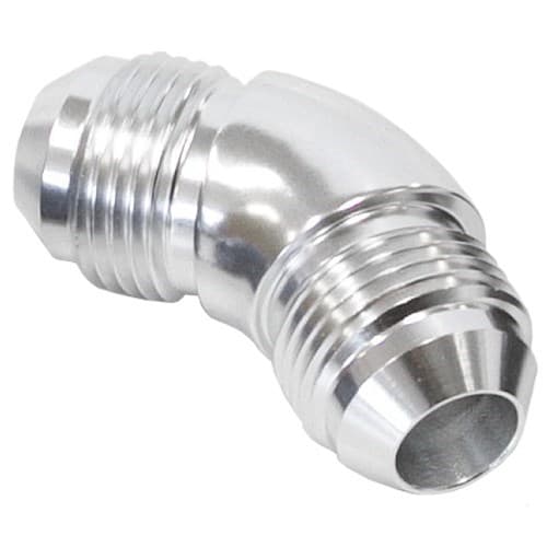 -12AN 45 Deg Male Flare Union Silver Full Flow No Restrictio