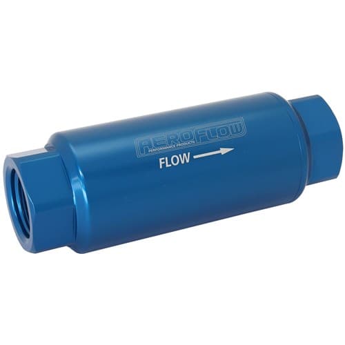 Aeroflow Pro Filter 10 Micron Blue Female -12ORB 2" x 5.5"