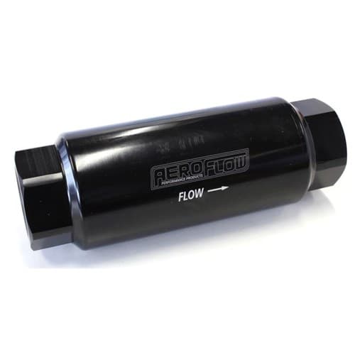 Aeroflow Pro Filter 60 Micron Black Female -12ORB 2" x 5.5"