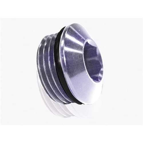 Orb Slimline Port Plug -3AN Silver Finish