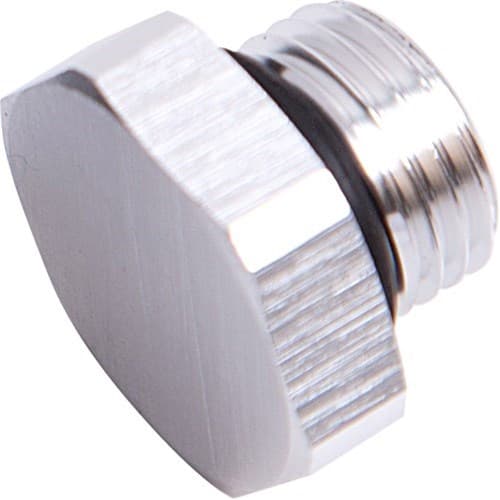 Orb Hex Port Plug -16AN Silver Finish