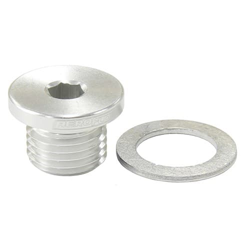 Metric Port Plug M12 x 1.25 Silver Low Profile Hex Plug