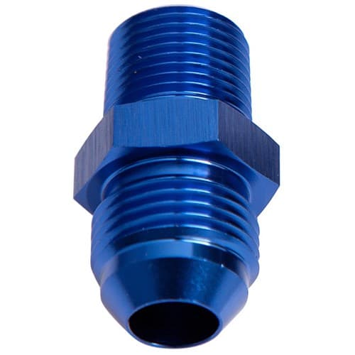 Male Flare -16AN to 1-1/4" Nptblue Male Flare to NPT Adapter