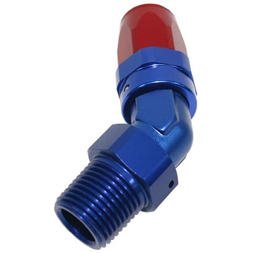 Male 1/4 NPT 45 Deg to -6 Hose
