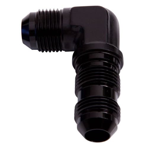 90 Deg Bulkhead -3AN Black Bulkhead Nut Seperate