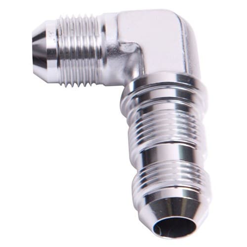 90 Deg Bulkhead -6AN Silver Bulkhead Nut Seperate