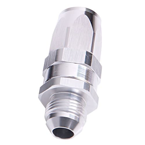 Male -6AN to -6AN Hose End Silver Straight Male Orb