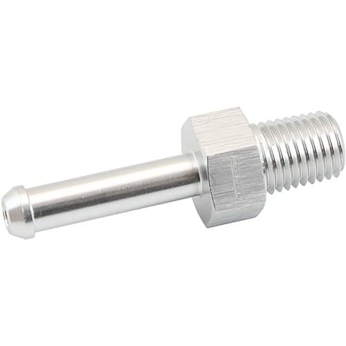 Male 1/16" NPT to 3/16" Barb Silver Straight Male to Male